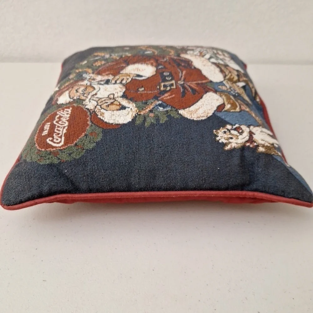 Vintage 1993 Coca Cola Christmas Throw Pillow 